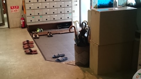 Interior entrance