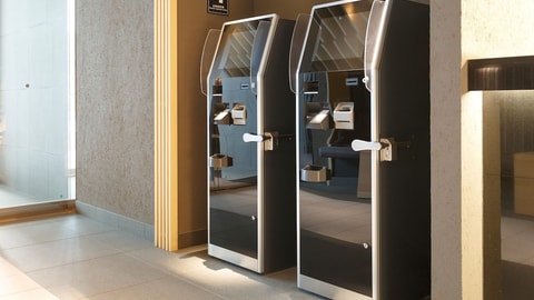 Check-in/check-out kiosk