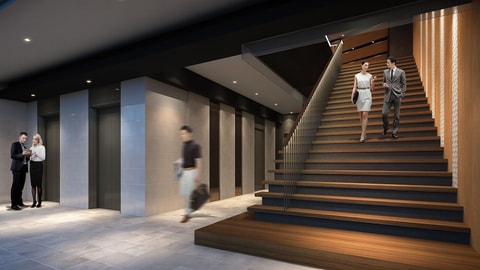 Interior entrance