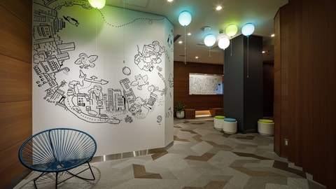 Interior entrance