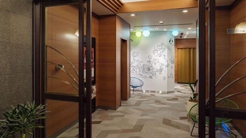 Interior entrance