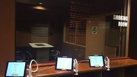 Check-in/check-out kiosk